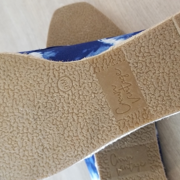 NWOT Crown Vintage - LONARI ESPADRILLE WEDGE MULE - Picture 11 of 11